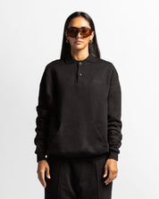 Polo Sweatshirt Oversize Negro - Unisex