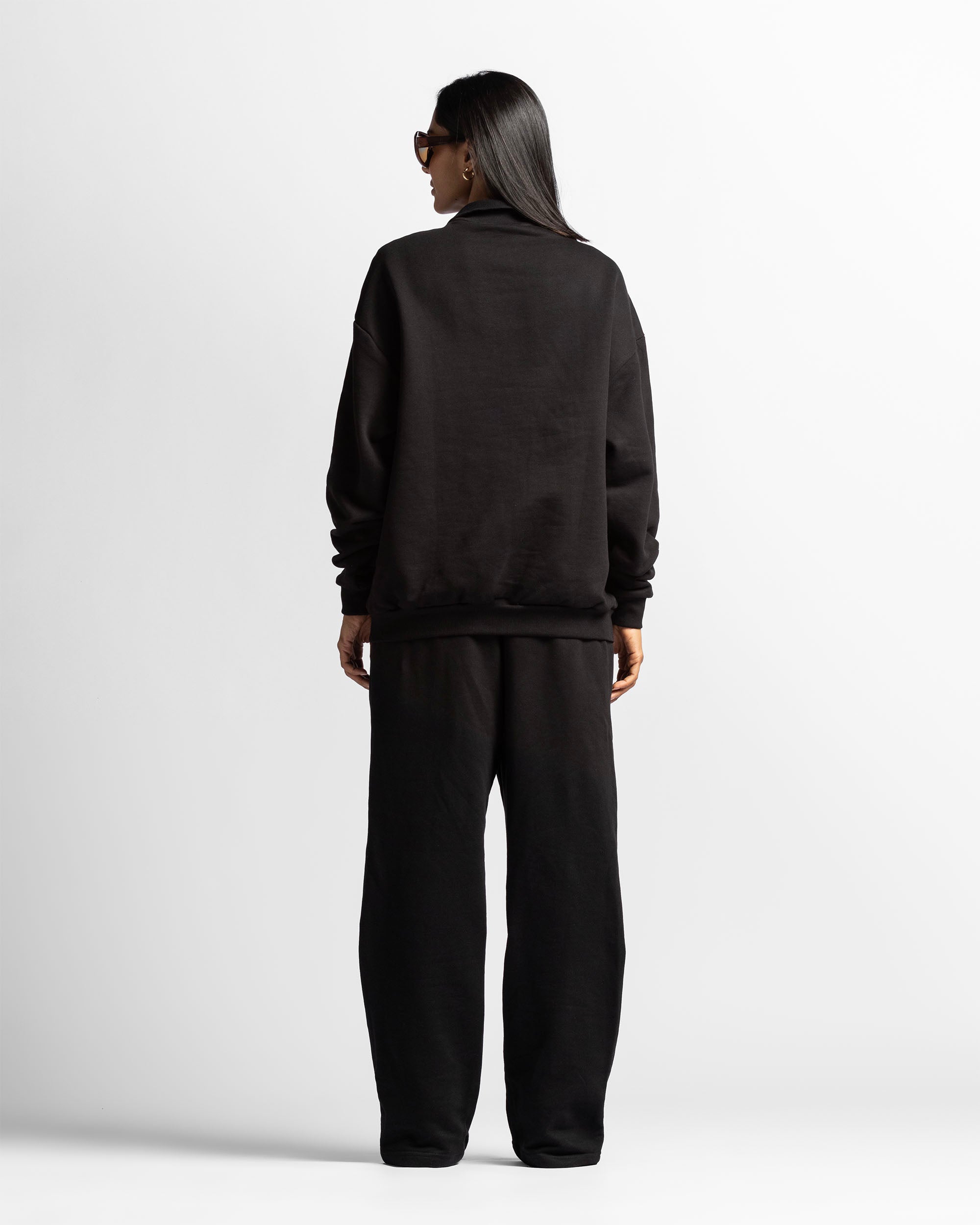 Polo Sweatshirt Oversize Negro - Unisex