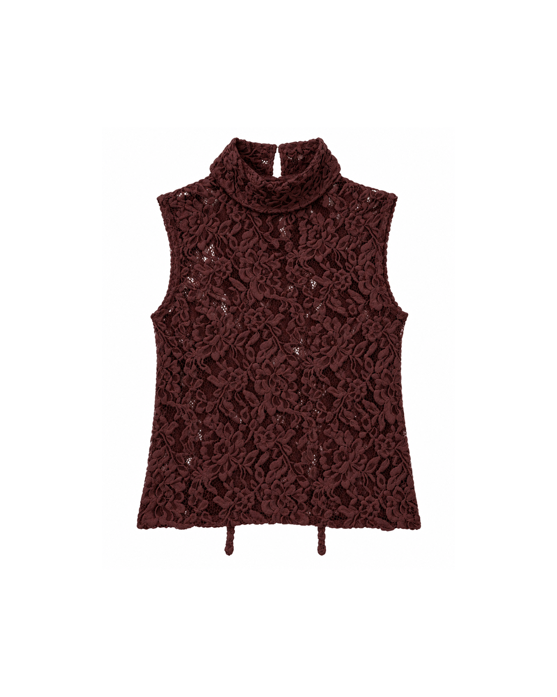 Sleevless Lace Top Cafe/Vino