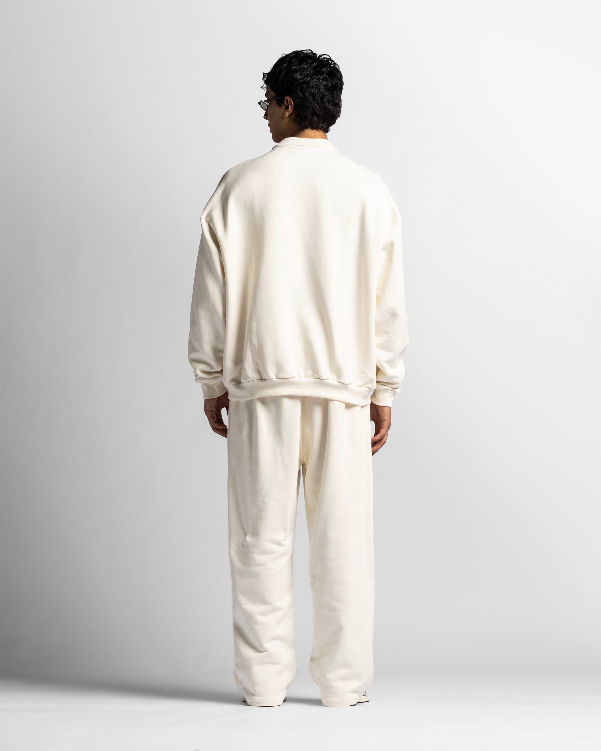 Polo Sweatshirt Oversize Beige