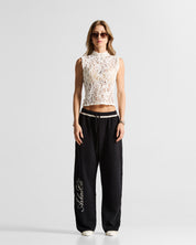 Sleevless Lace Top Beige