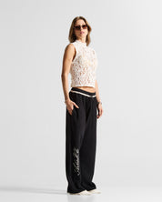 Sleevless Lace Top Beige