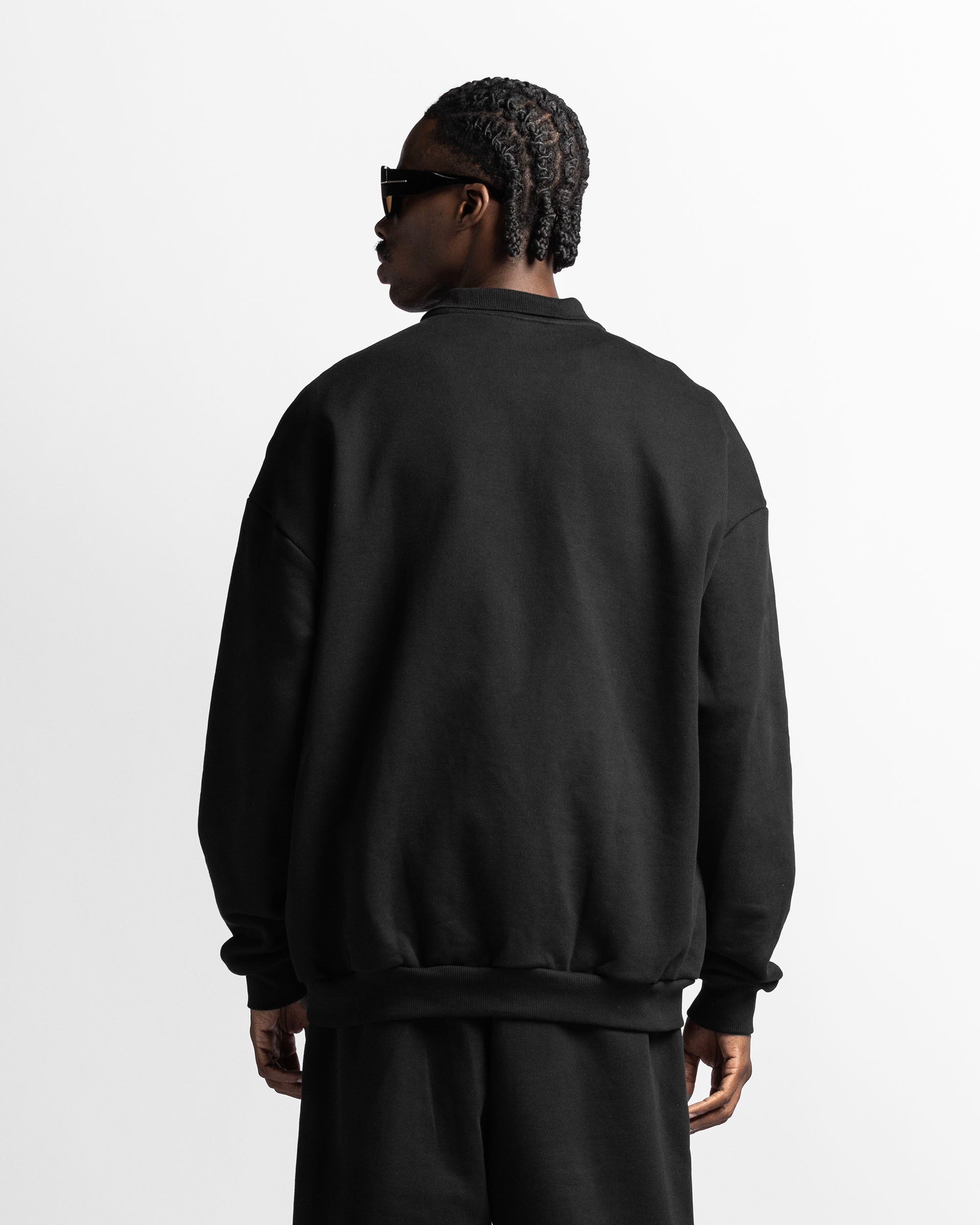 Polo Sweatshirt Oversize Negro