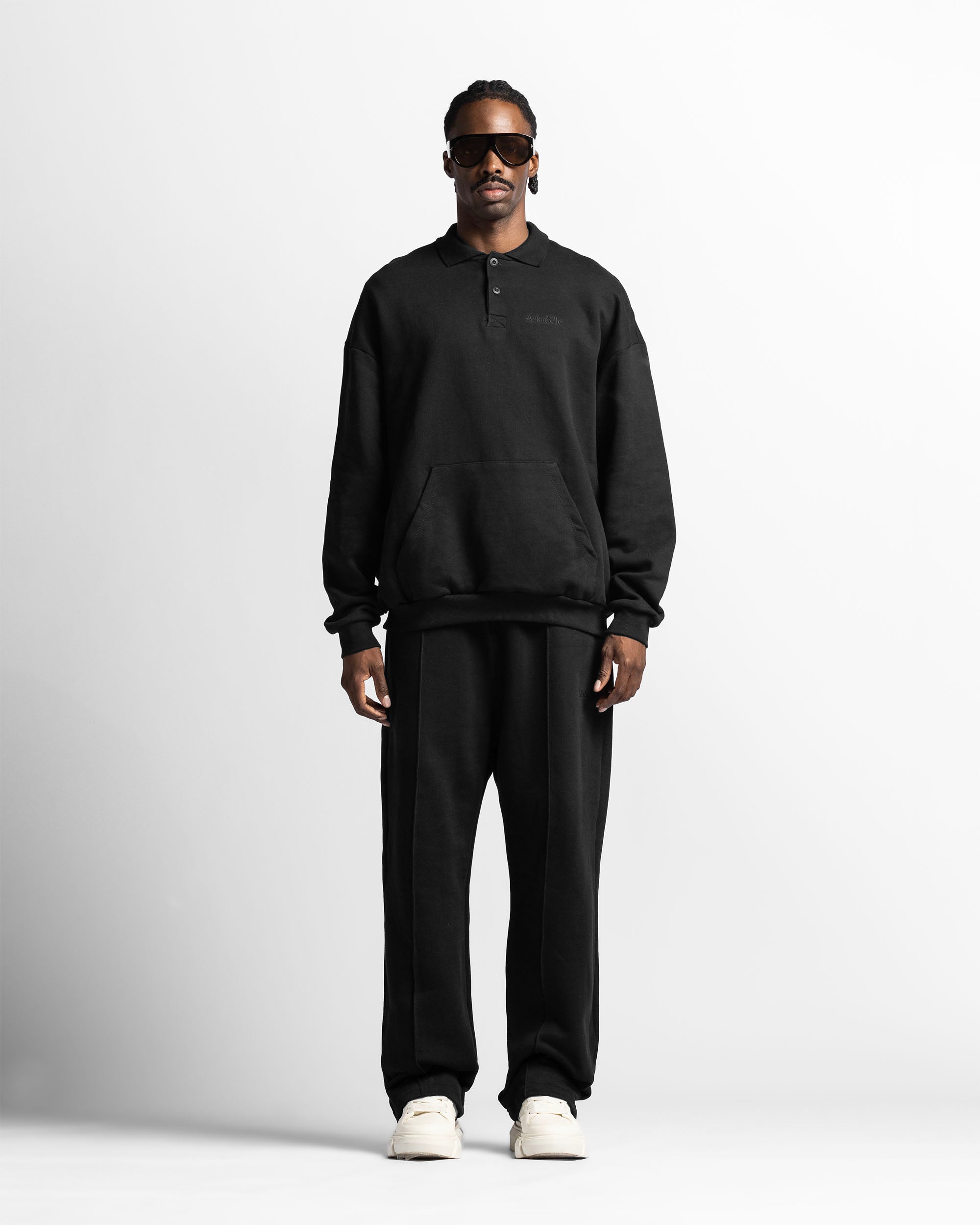 Polo Sweatshirt Oversize Negro