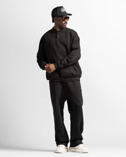 Pintuck Pant Negro Bordado