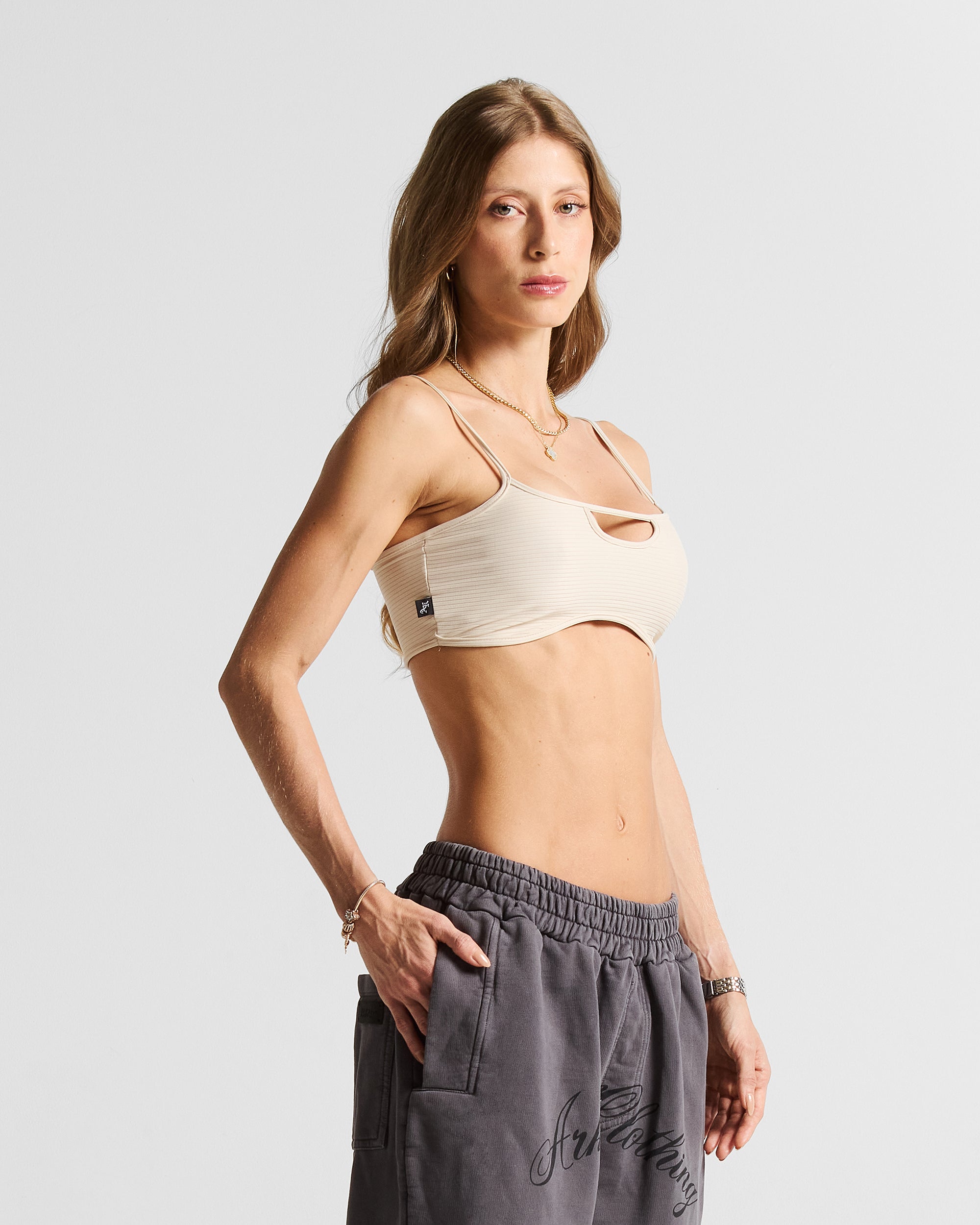 Ribbed Top Hustler Khaki