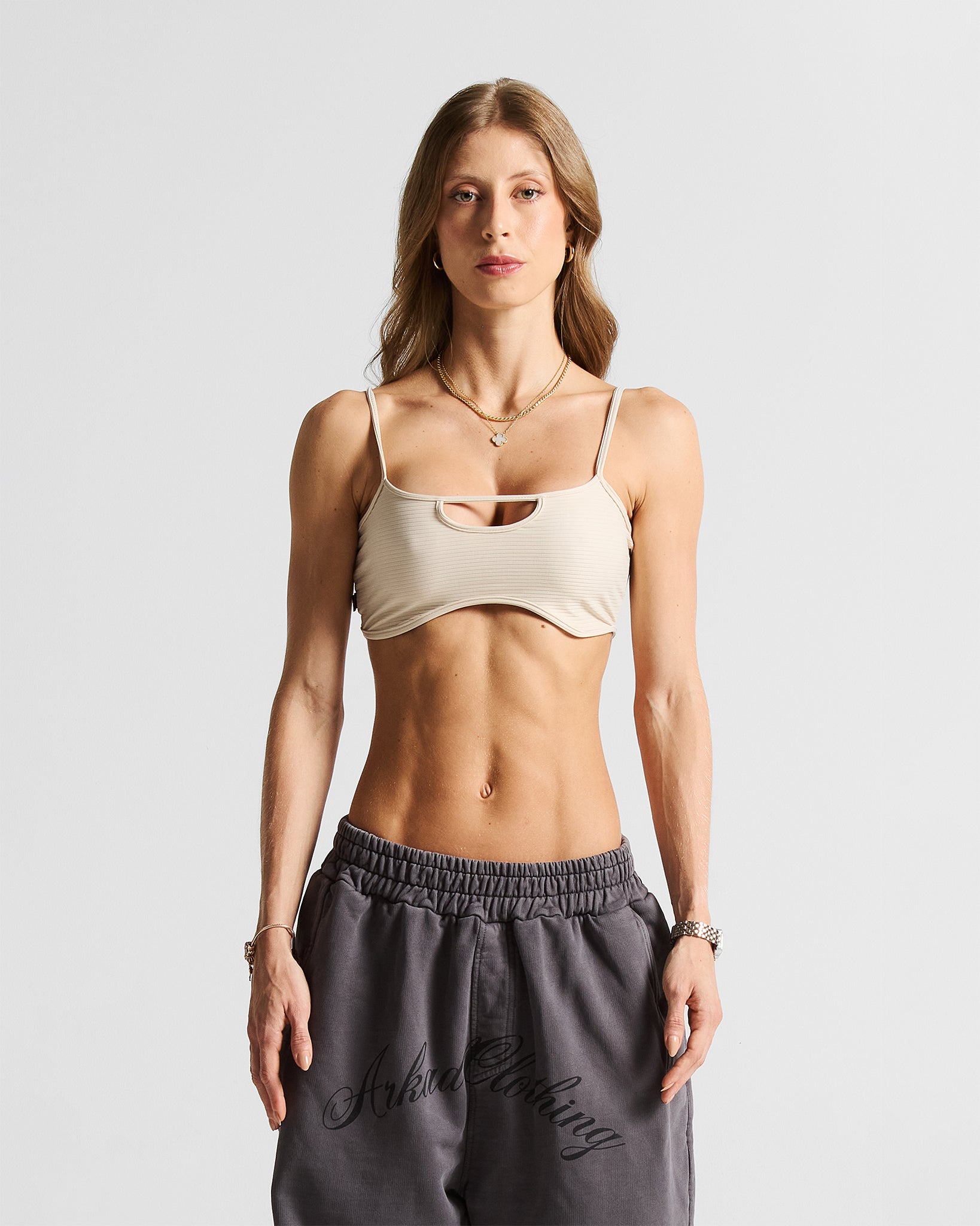 Ribbed Top Hustler Khaki