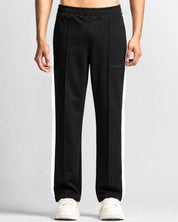 Pintuck Pant Negro Con Blanco