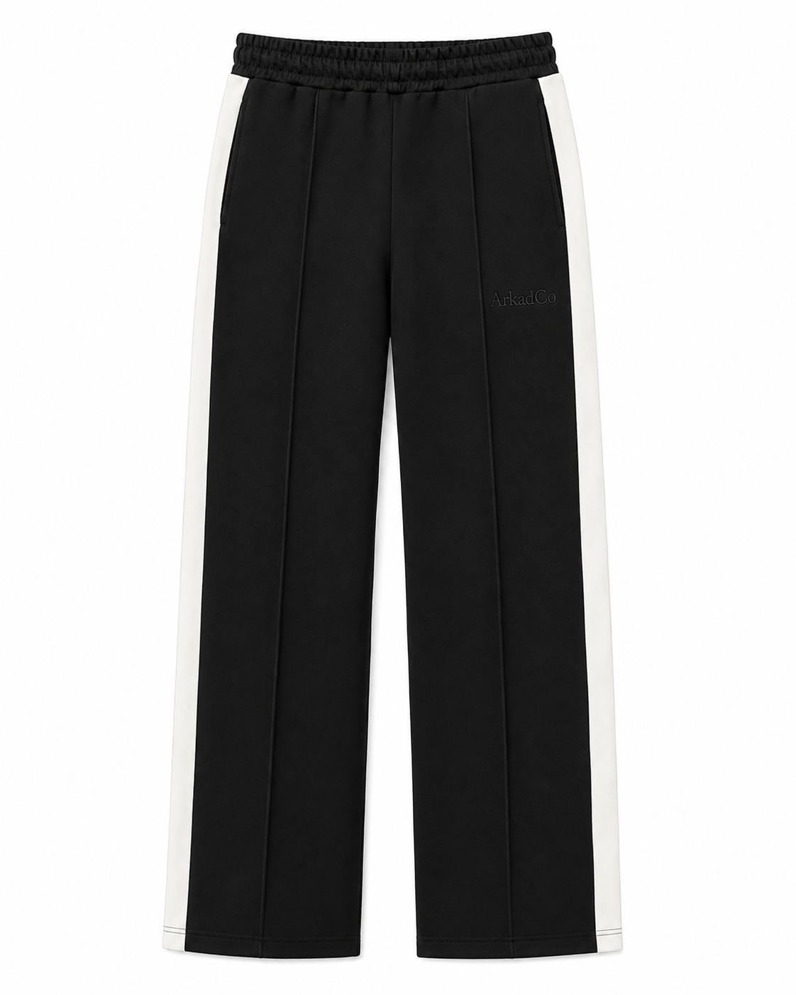 Pintuck Pant Negro Con Blanco
