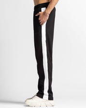 Pintuck Pant Negro Con Blanco