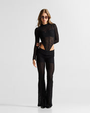 Black Lace Pant Mujer