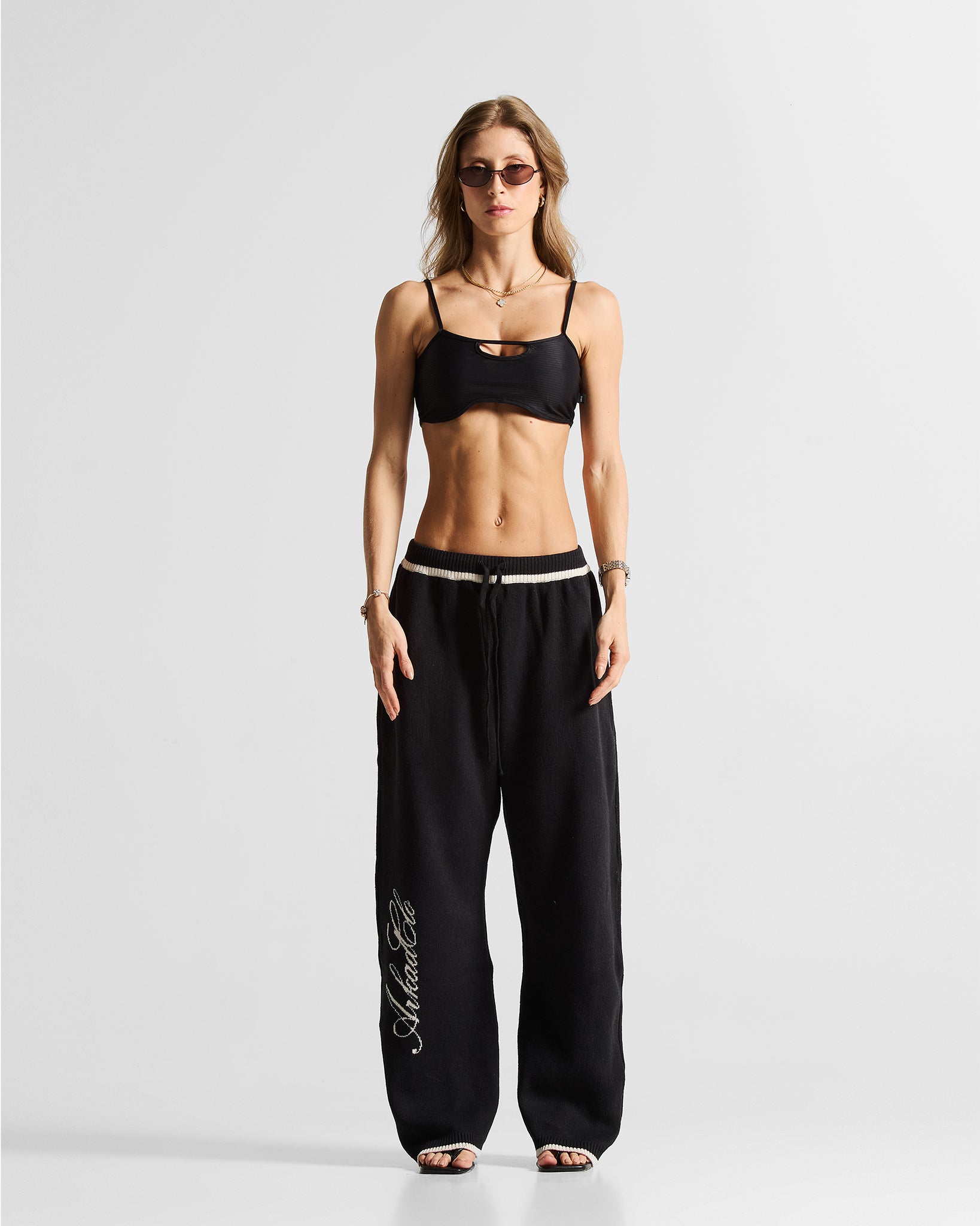 Knit Pant Hustler Negra - Unisex
