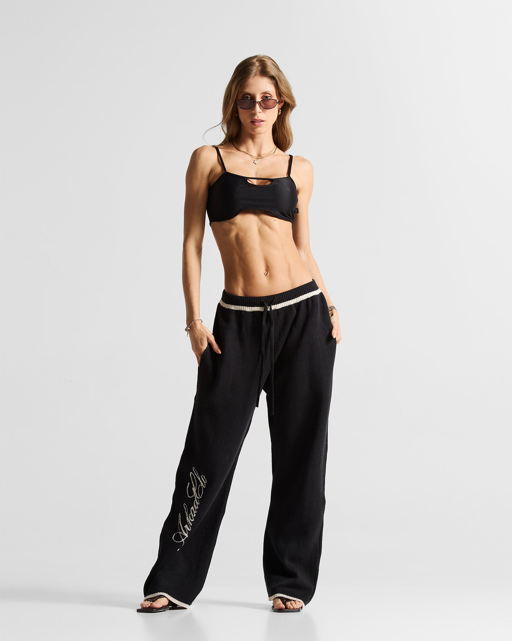 Knit Pant Hustler Negra - Unisex