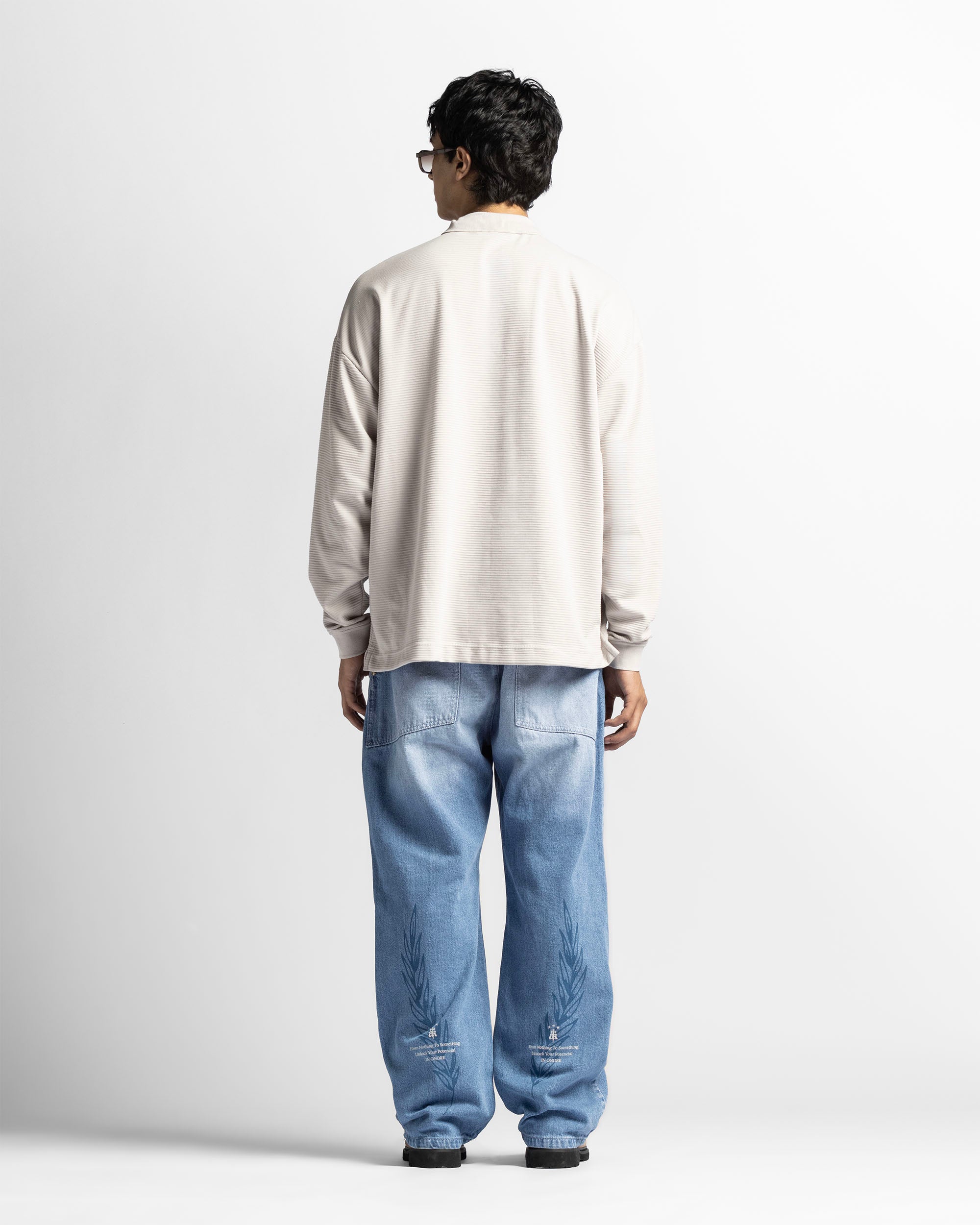 Zip Polo Gris