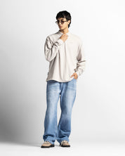 Zip Polo Gris