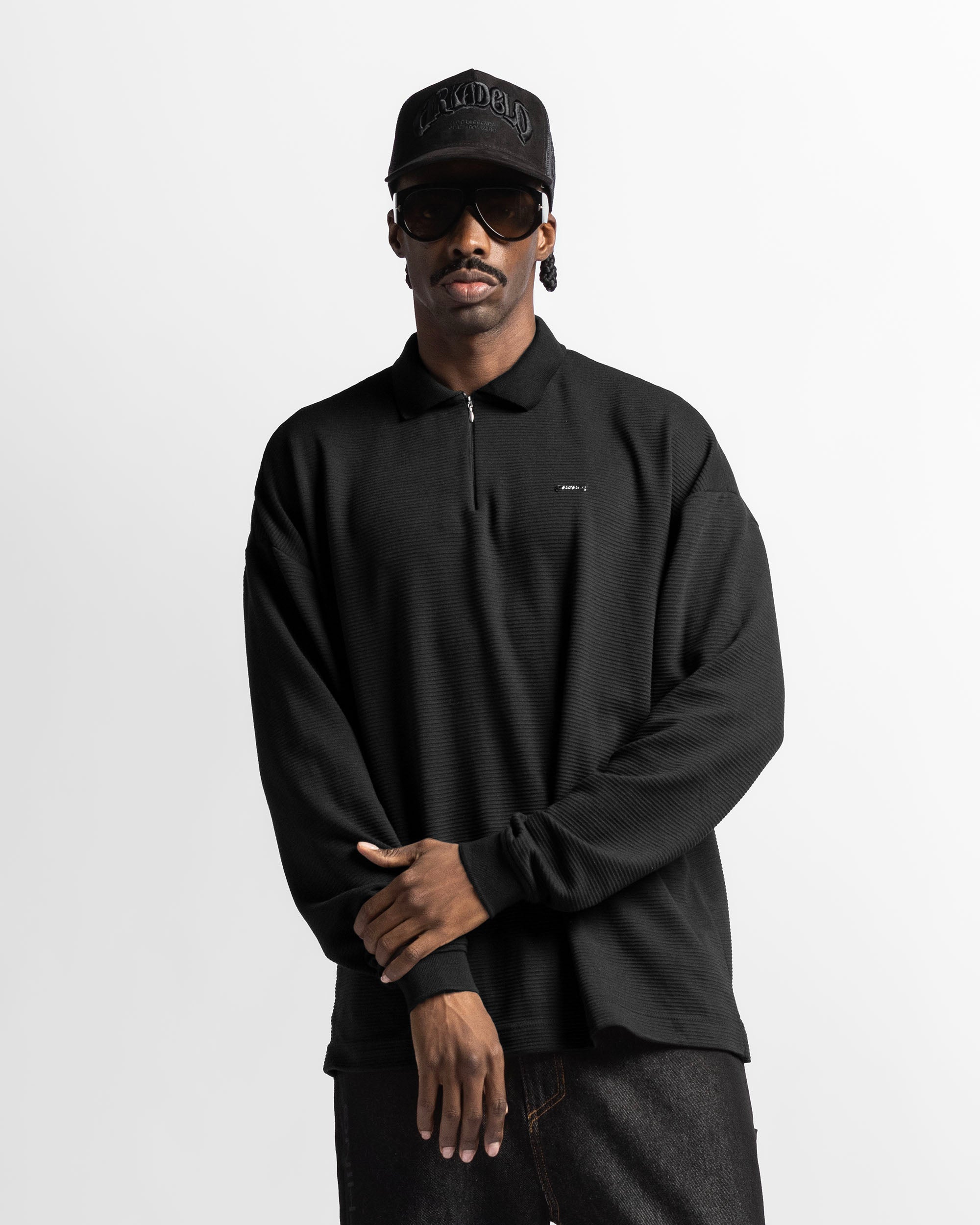 Zip Polo Negro