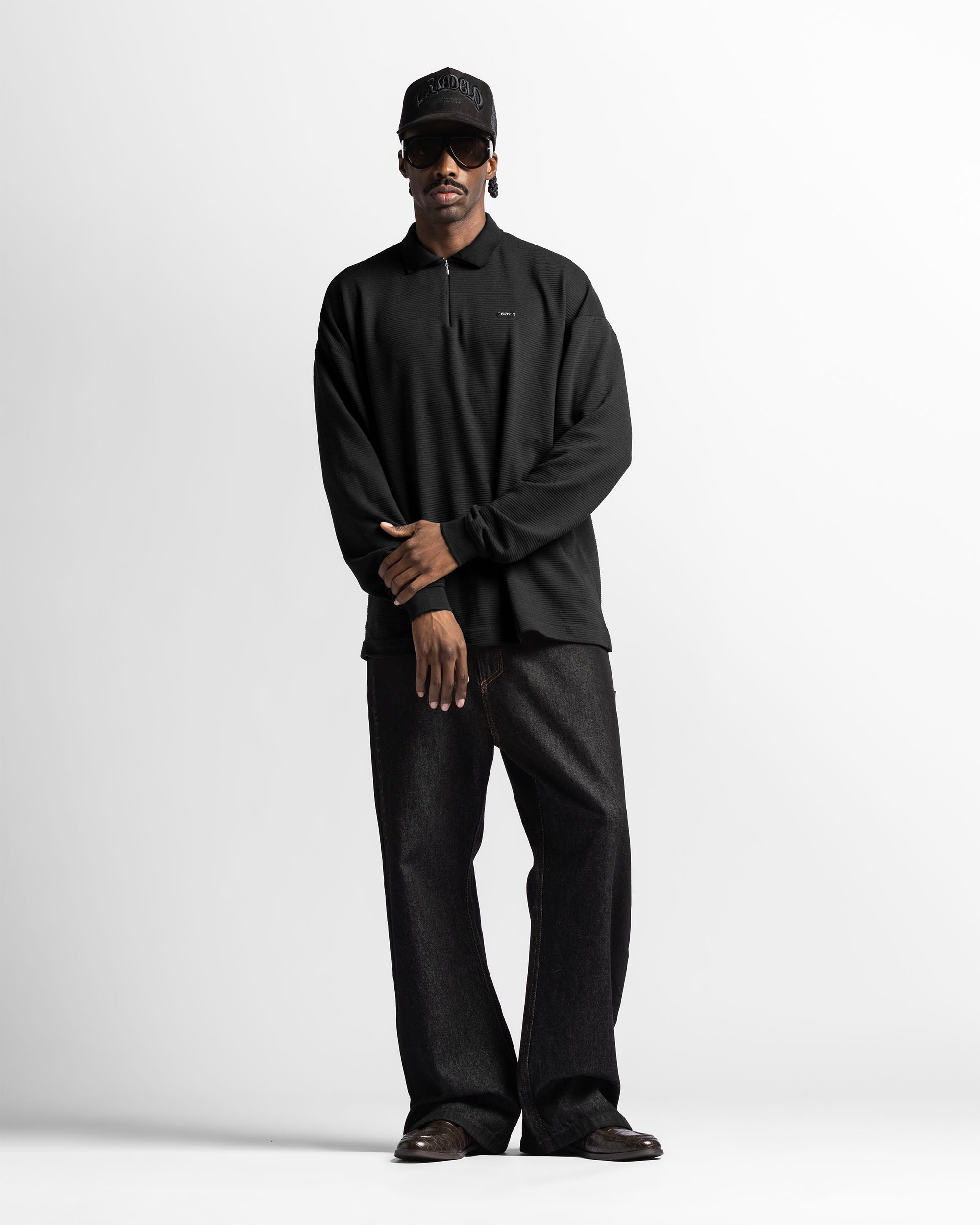 Zip Polo Negro