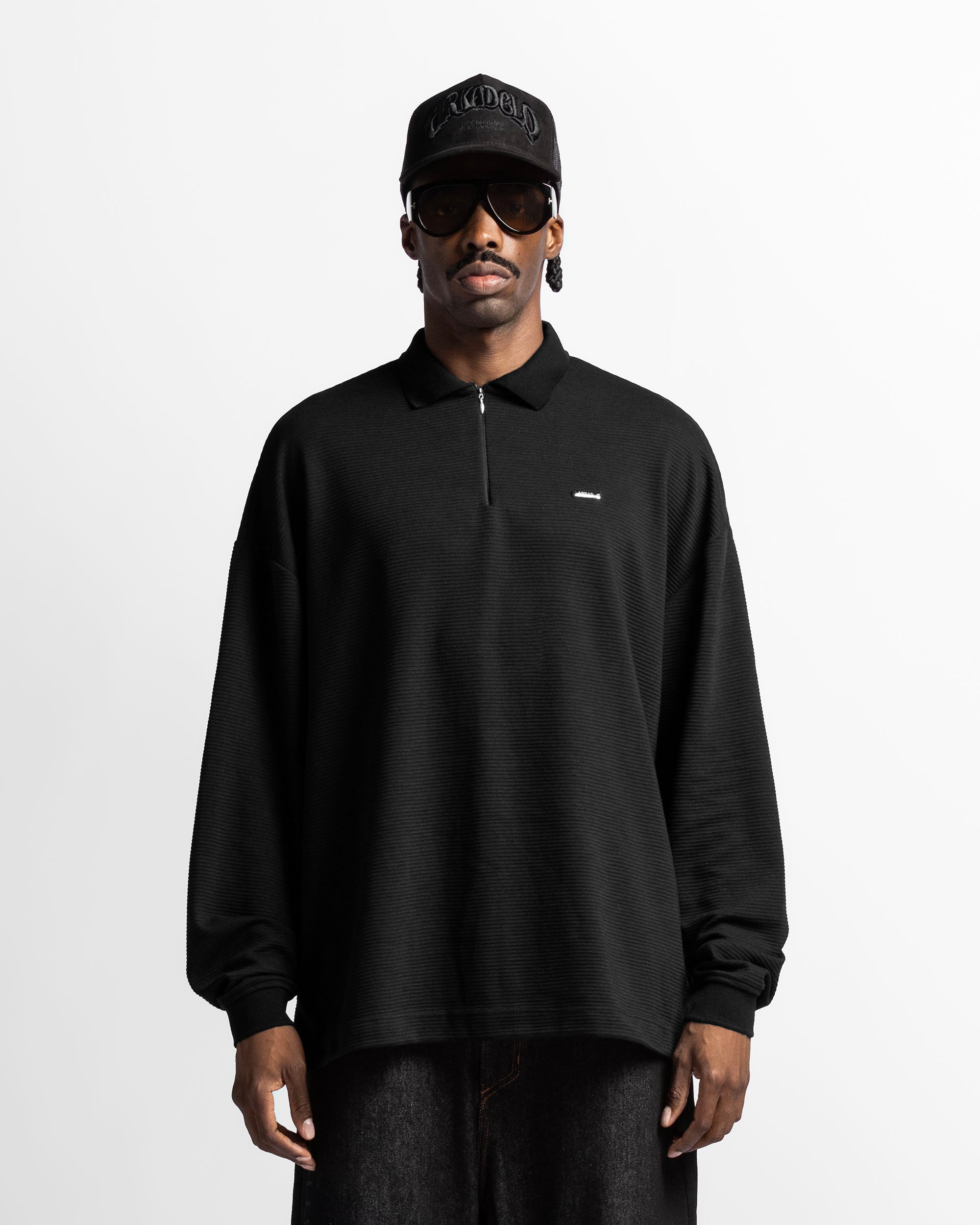 Zip Polo Negro