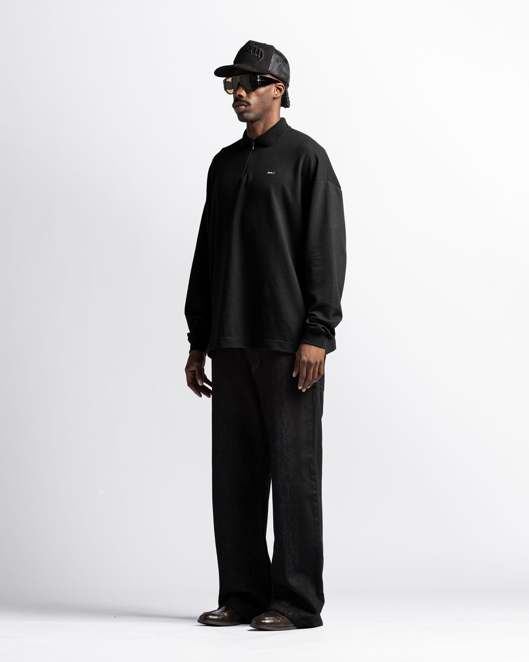 Zip Polo Negro