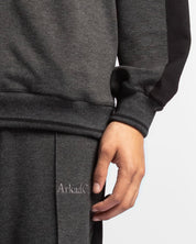 Sweater Gris Con Negro