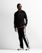 Pintuck Pant Negro Con Blanco