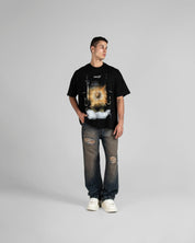Tshirt Oversize Negra Sol