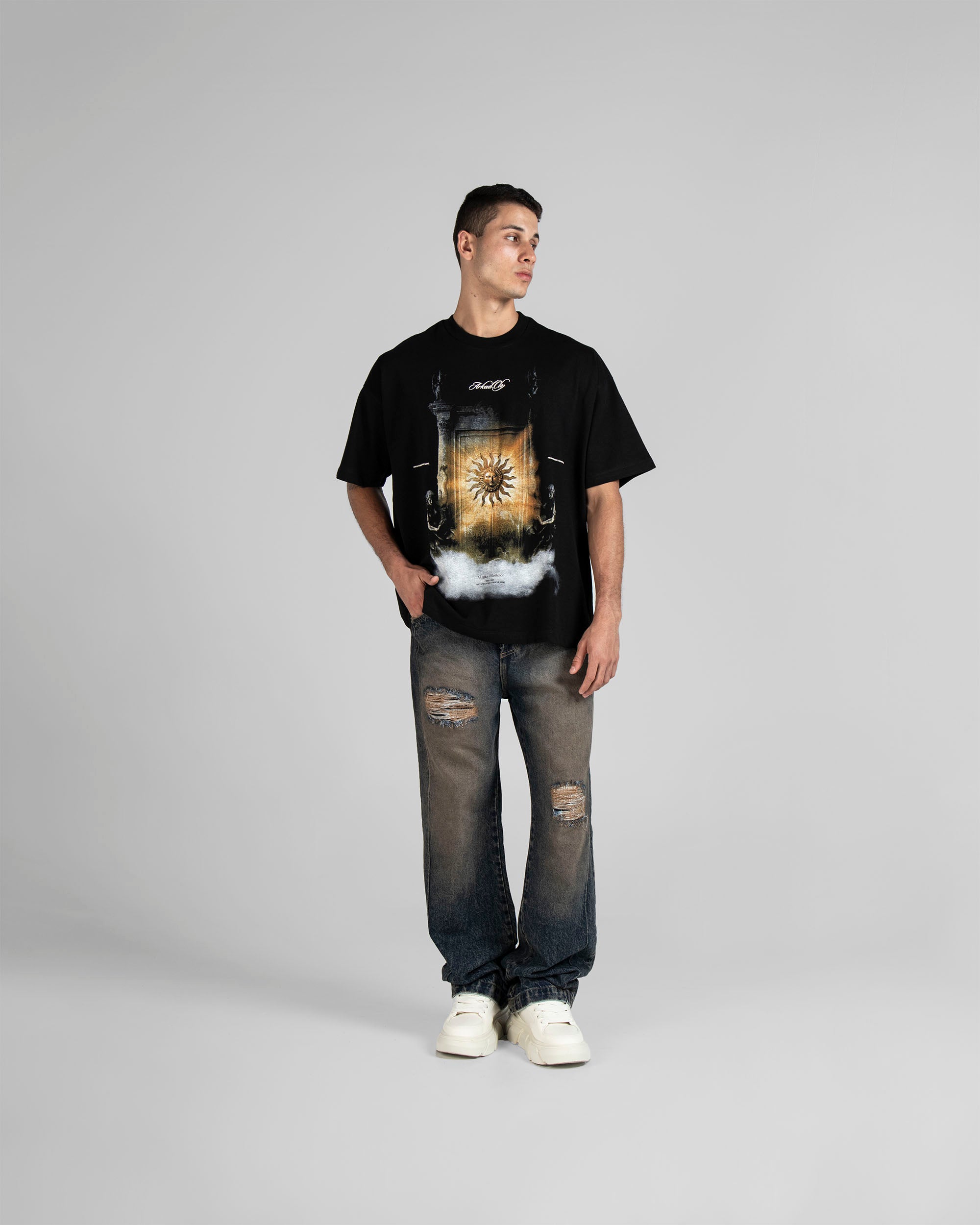 Tshirt Oversize Negra Sol