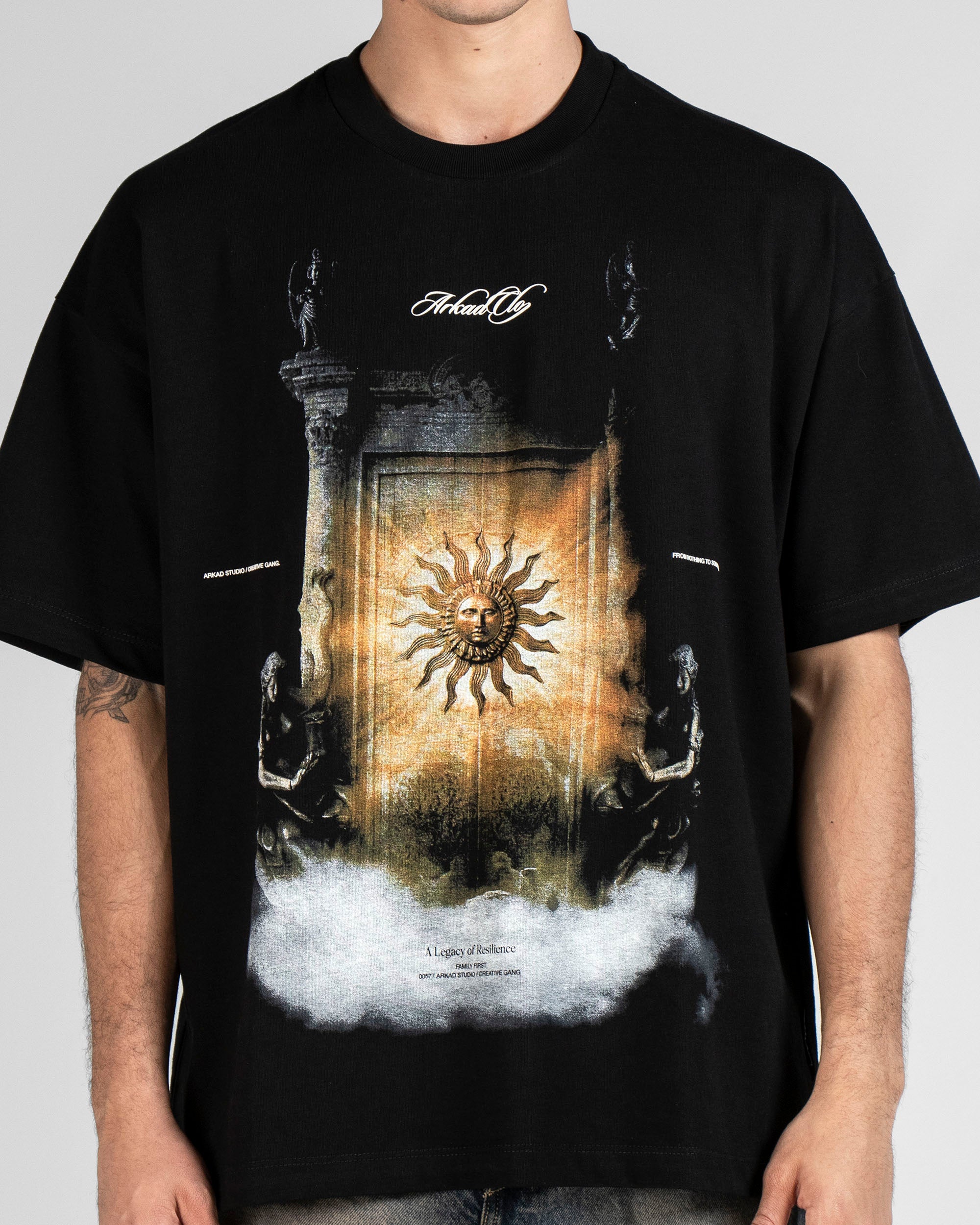 Tshirt Oversize Negra Sol