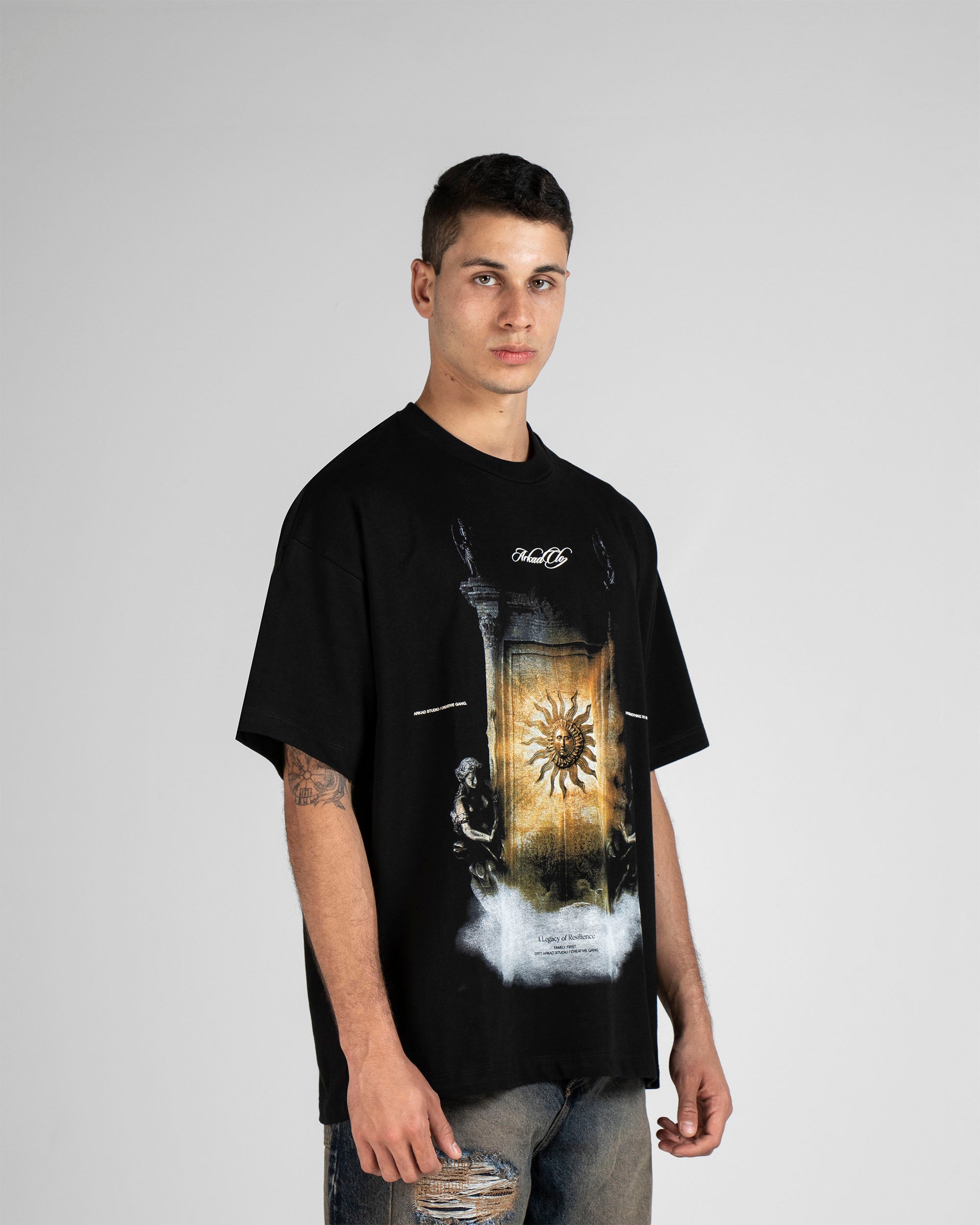 Tshirt Oversize Negra Sol