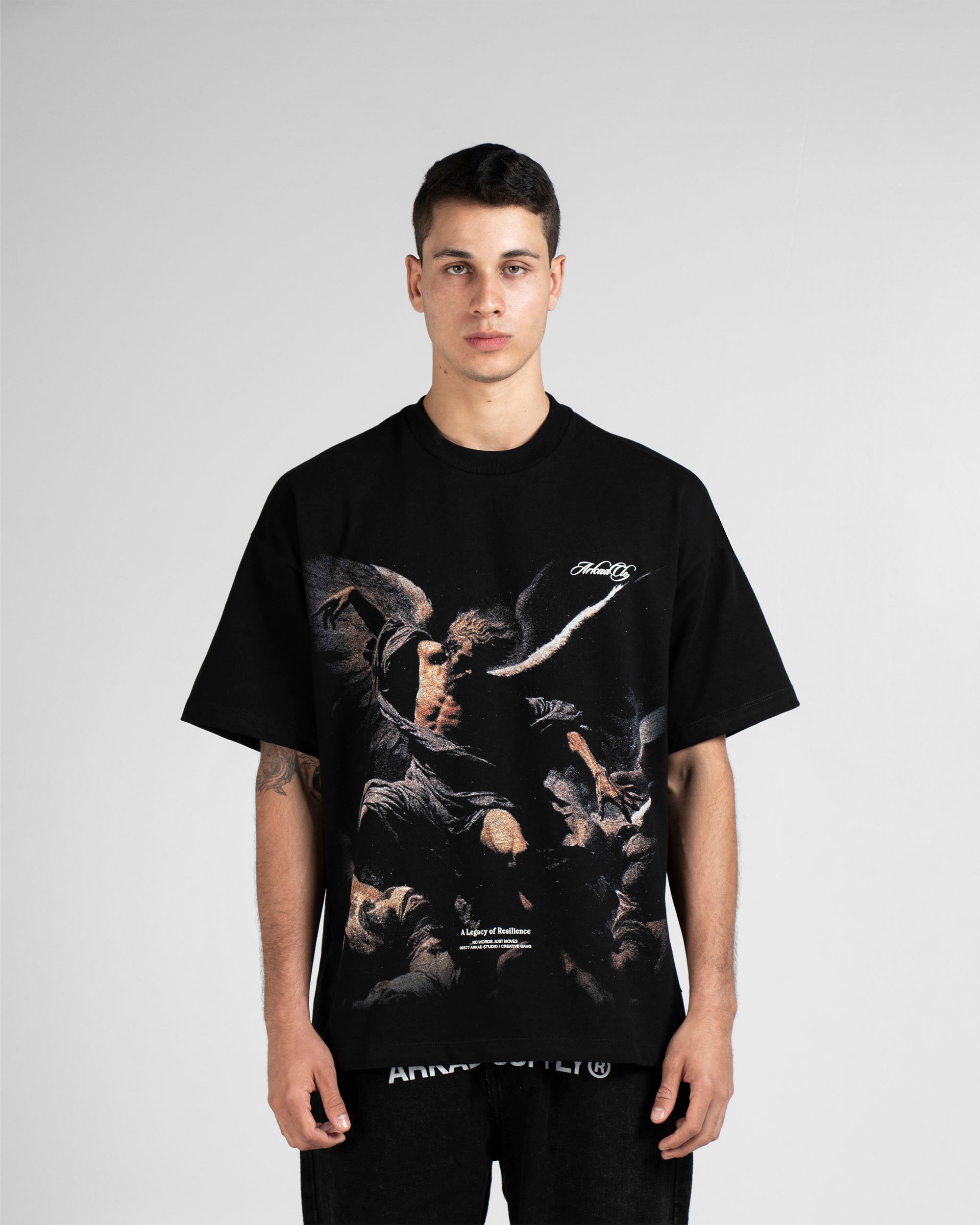 Tshirt Oversize Negra Angel