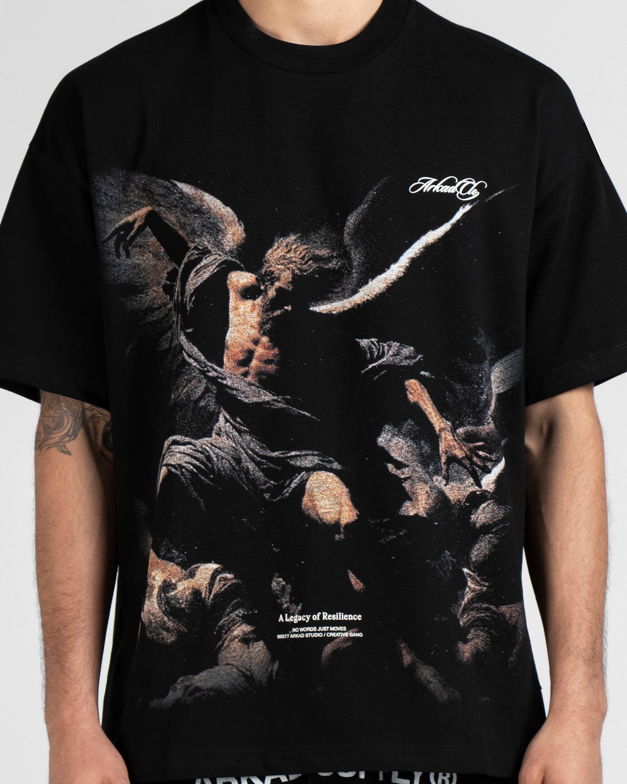 Tshirt Oversize Negra Angel