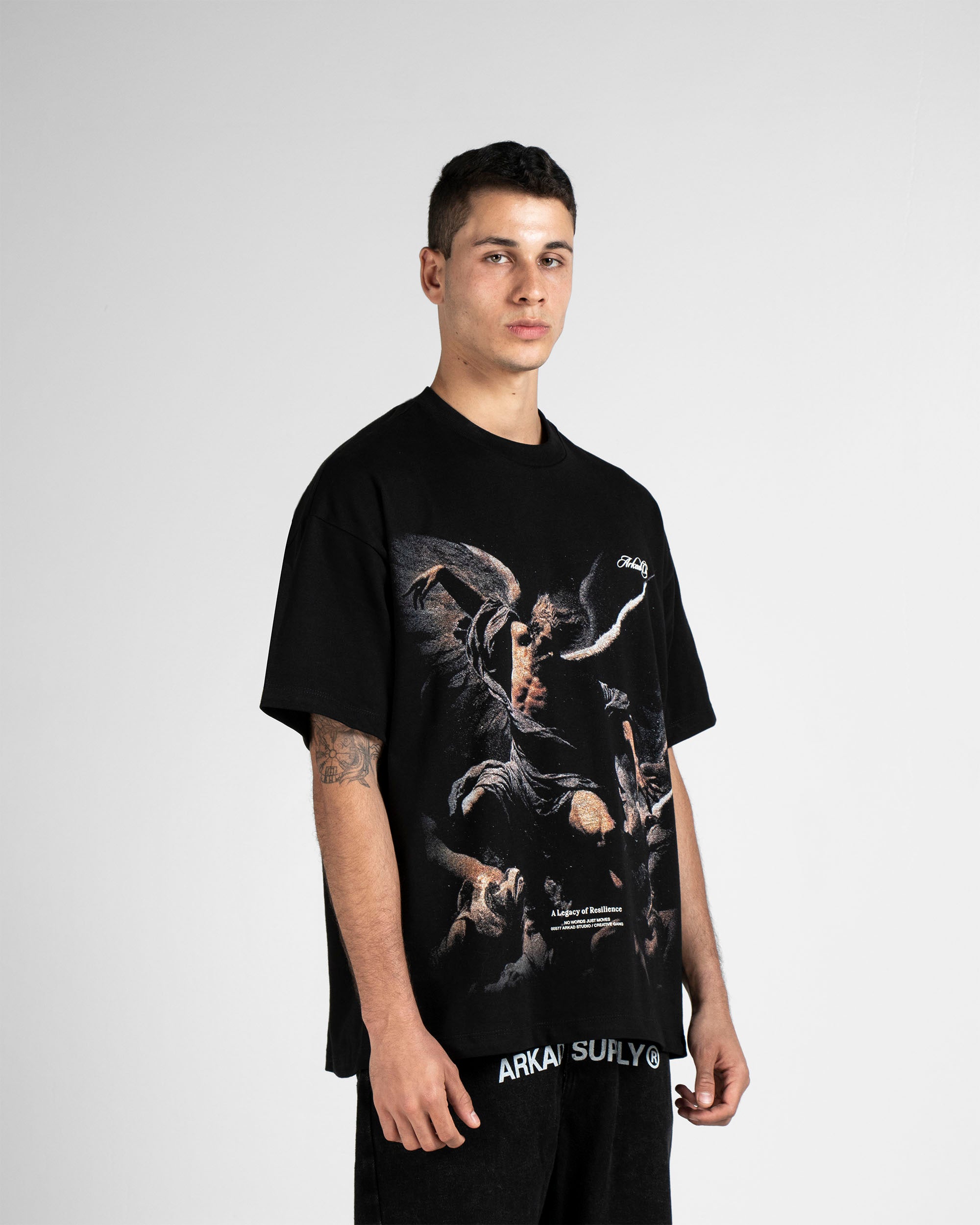 Tshirt Oversize Negra Angel