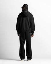 Graphic Hoodie Negro Con Rojo