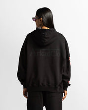 Graphic Hoodie Negro Con Rojo - Unisex