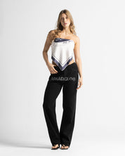 Printed Jean Negro Mujer