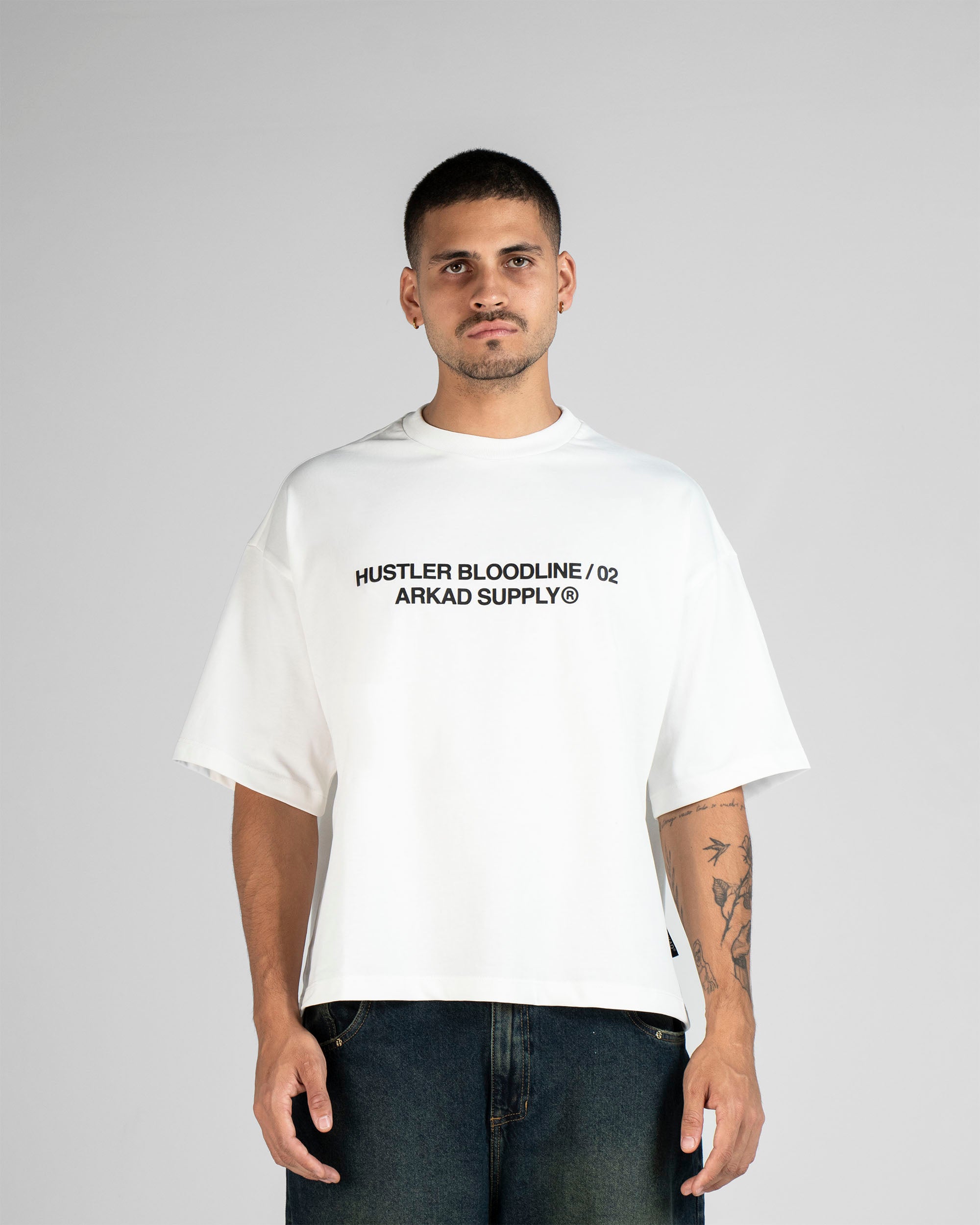 Tshirt Boxy Fit Crema Hustler