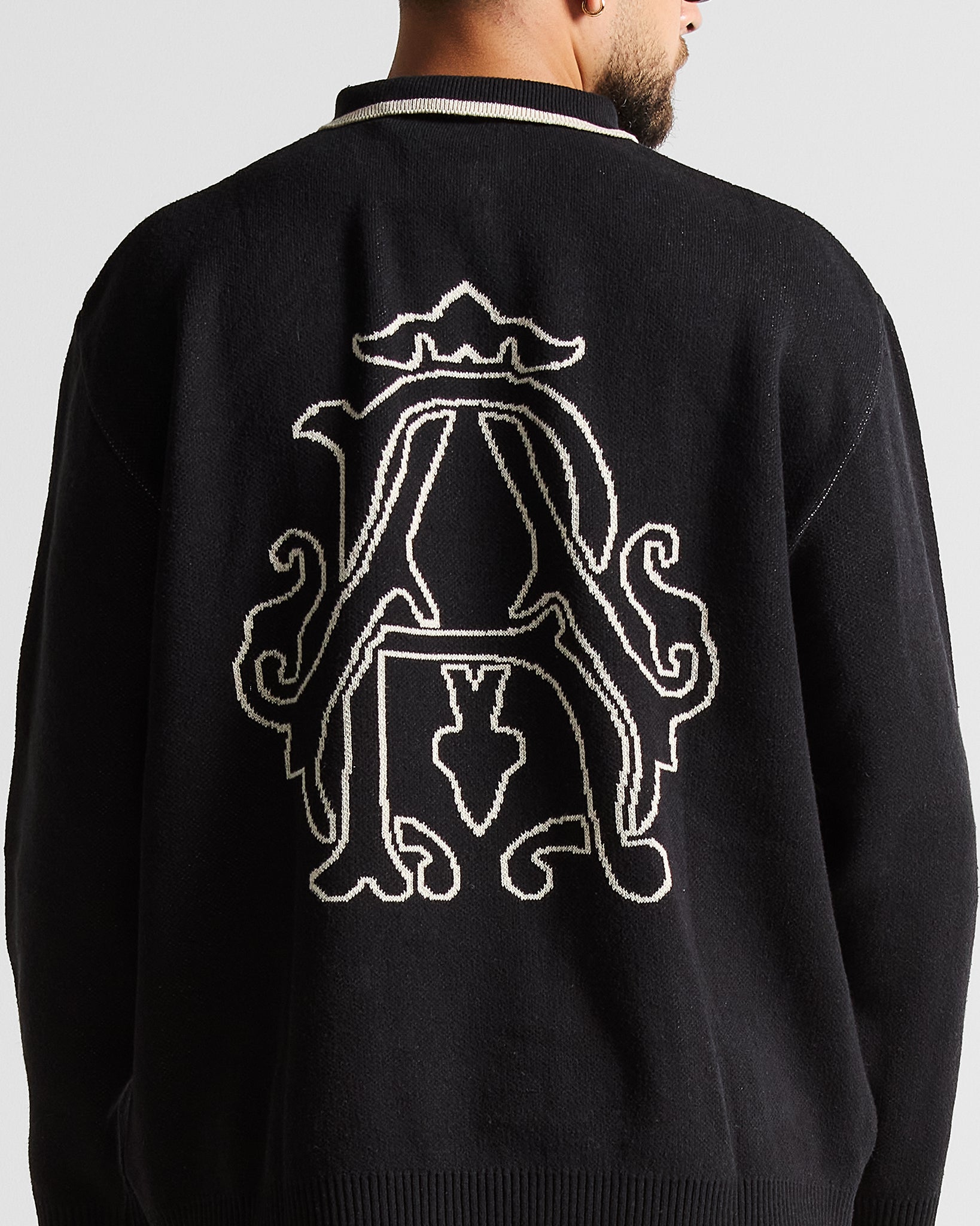 Knit Swearter Hustler Negro