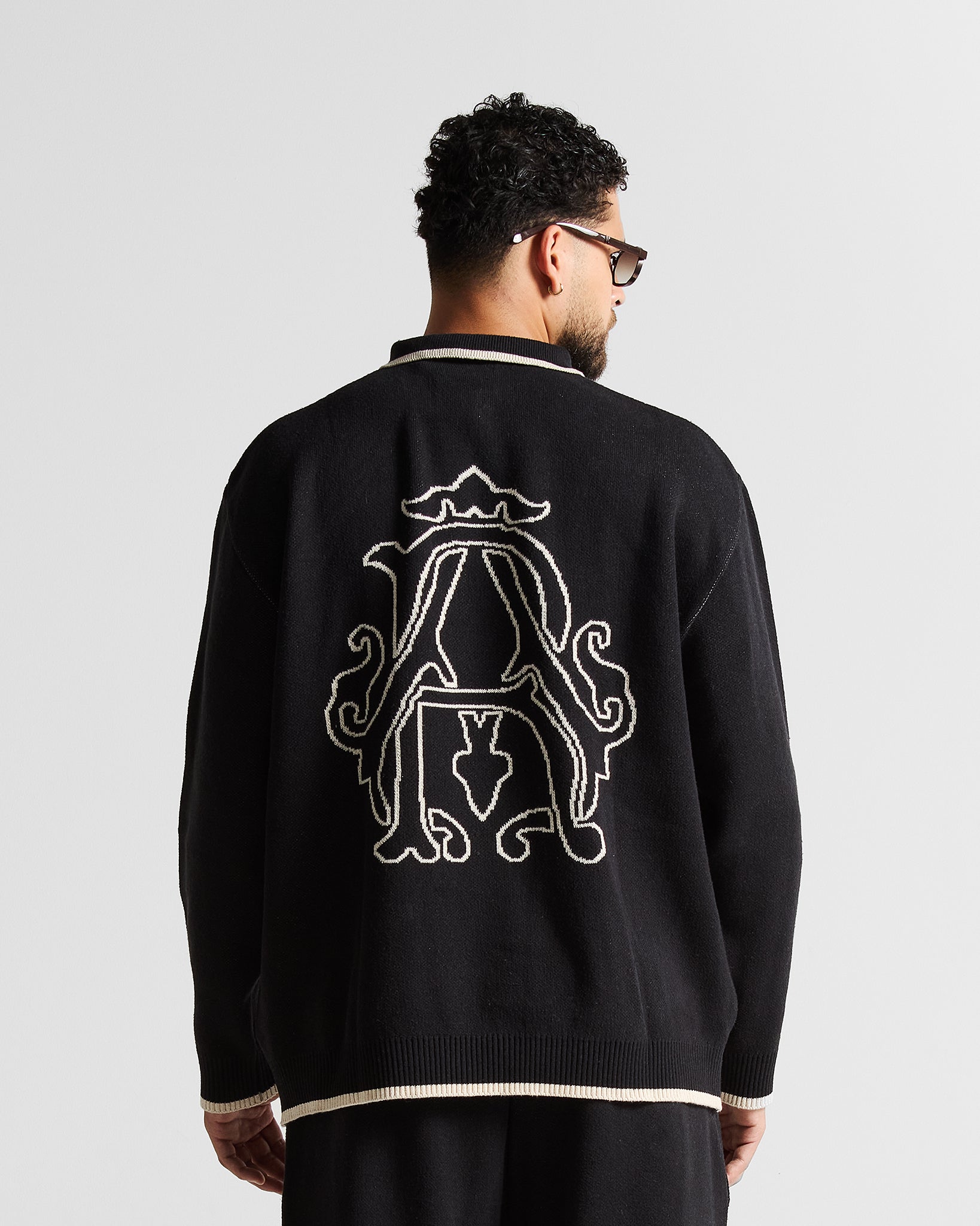 Knit Swearter Hustler Negro