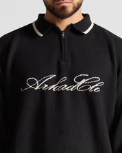 Knit Swearter Hustler Negro