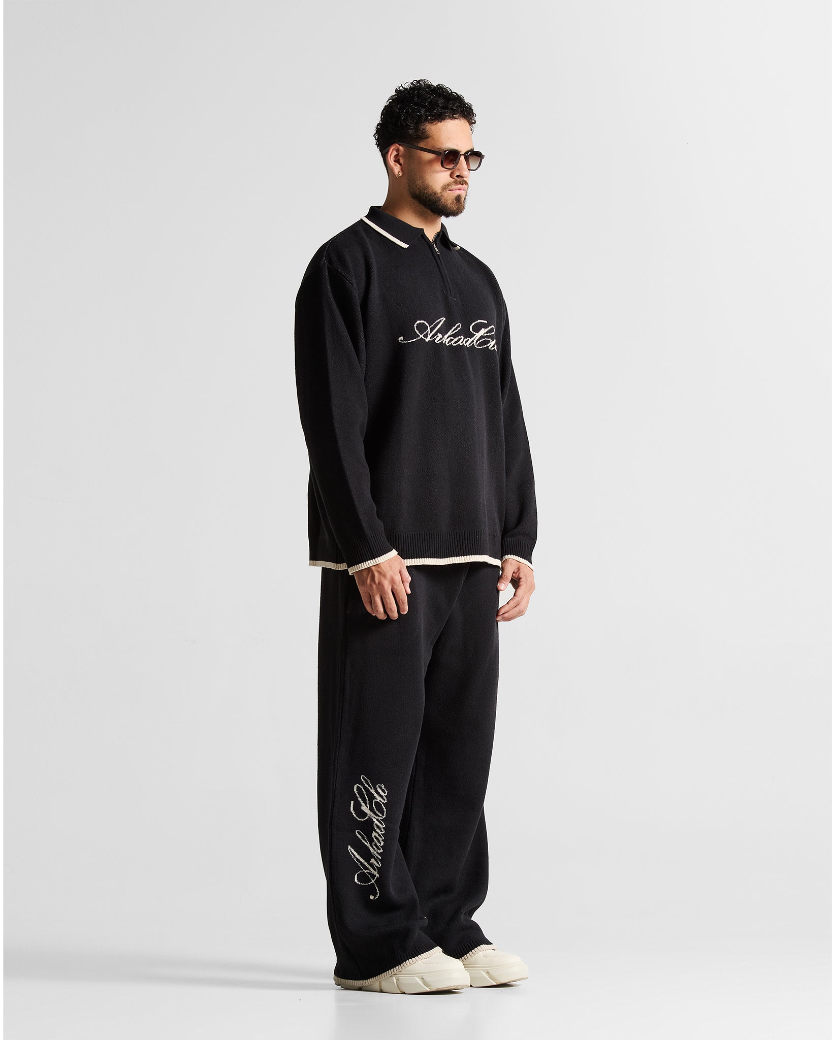 Knit Swearter Hustler Negro