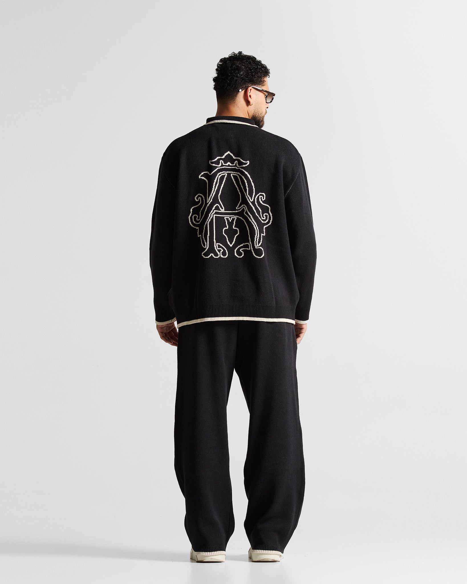 Knit Swearter Hustler Negro