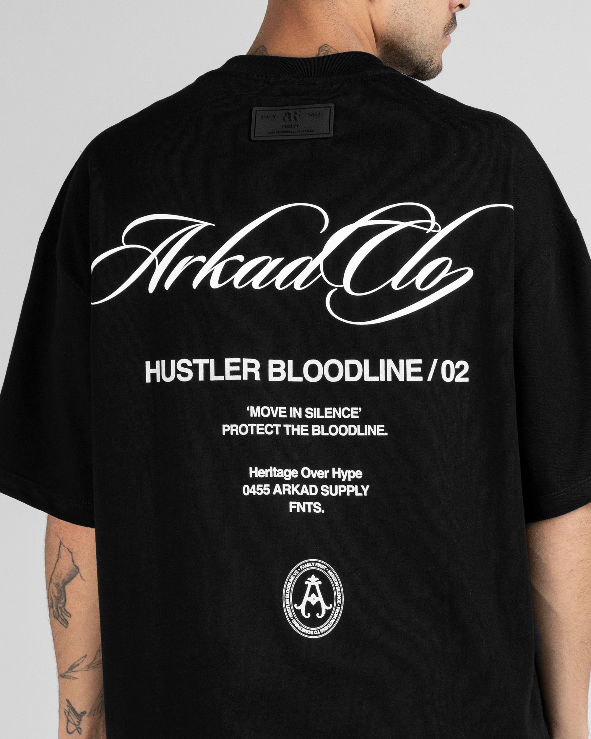 Tshirt Boxy Fit Negra Hustler