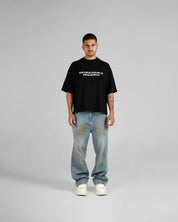 Tshirt Boxy Fit Negra Hustler