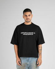 Tshirt Boxy Fit Negra Hustler
