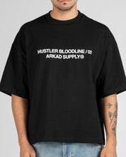 Tshirt Boxy Fit Negra Hustler