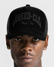 Gorra Corduroy Negra Con Negro FF