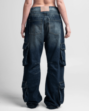 Jean Cargo Dirty Azul - Unisex