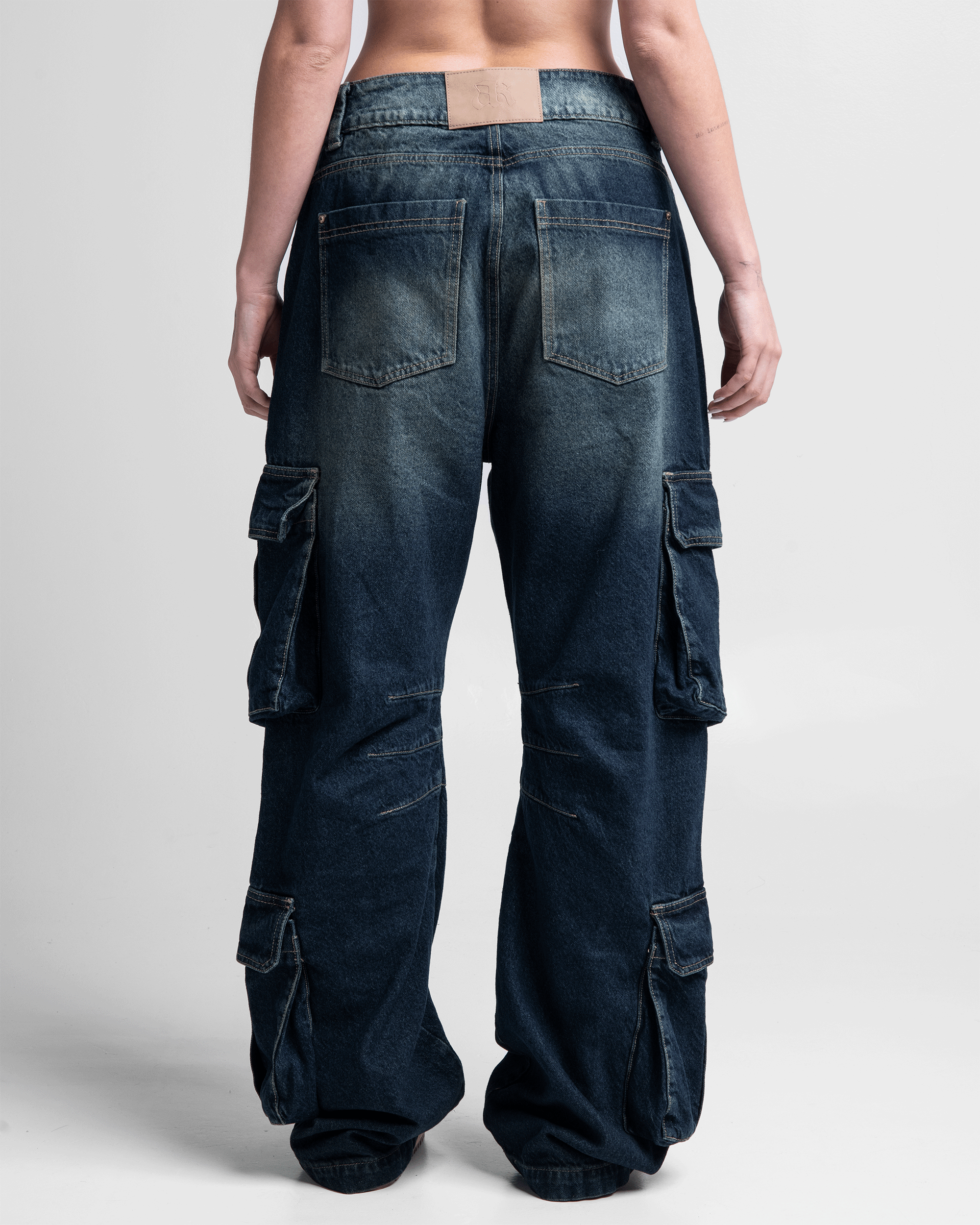 Jean Cargo Dirty Azul - Unisex