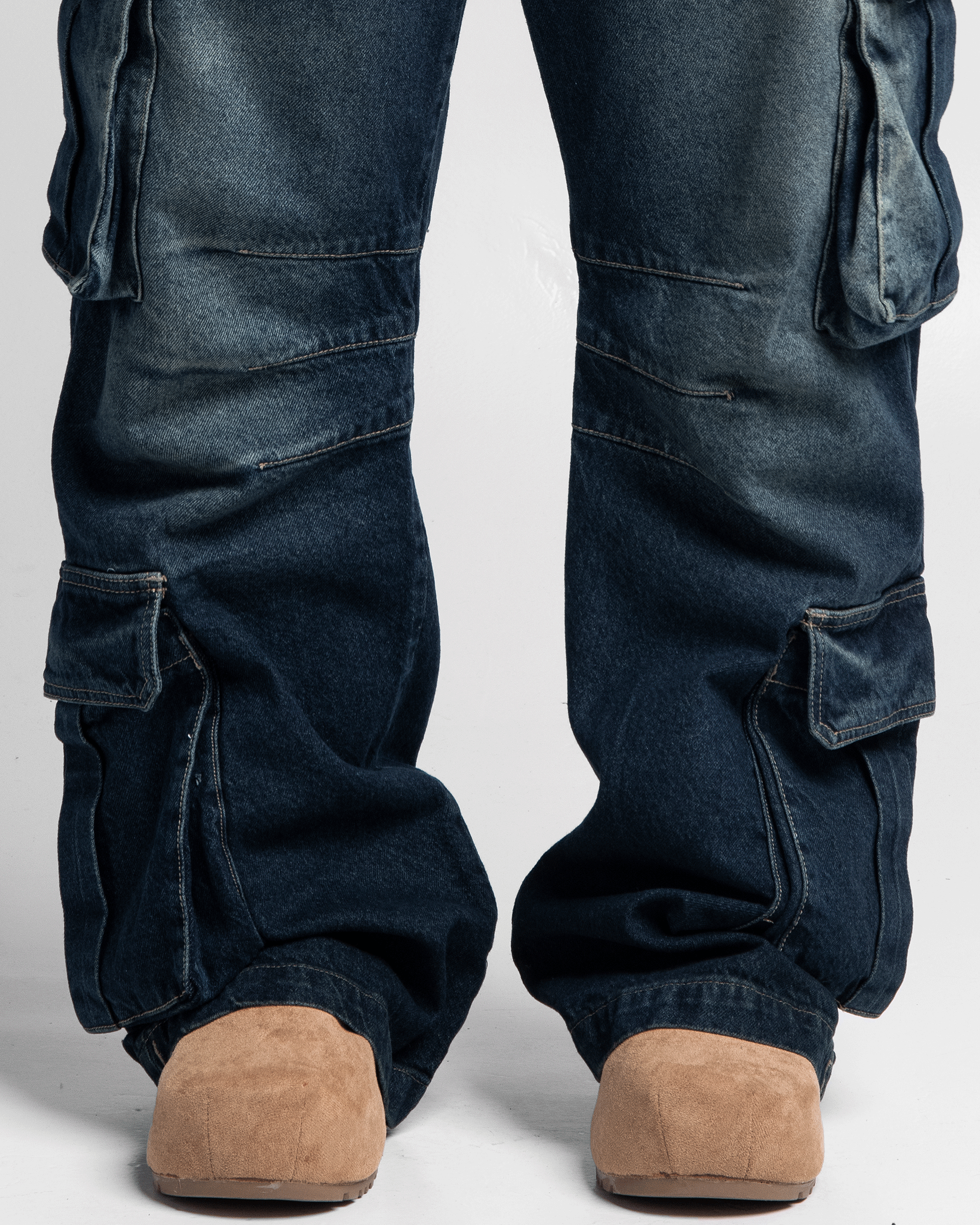 Jean Cargo Dirty Azul - Unisex