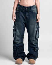 Jean Cargo Dirty Azul - Unisex